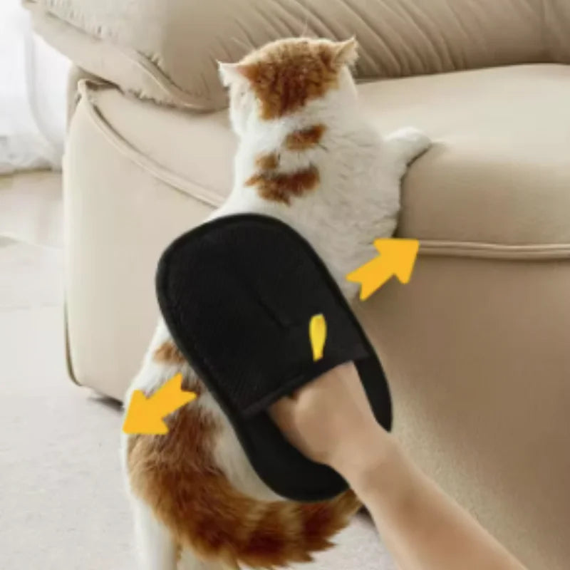 Pet Grooming Glove – Hair Remover Brush for Dogs & Cats